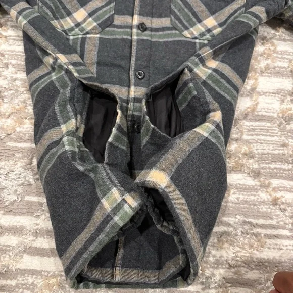 Patagonia Insulated Quilted Fjord Flannel Plaid Shirt Shacket Men’s Small $199